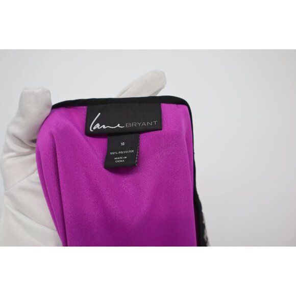 Lane Bryant Womens Plus Size 18 Purple Sleeveless Embellished Chiffon Overlay To - Picture 2 of 11